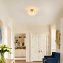 Bubble Chandelier Bubble Ceiling Light 17in Semi Flush Mount Chandelier Blown Glass Mid Century Close to Ceiling Light Fixture for Bedroom Hallway Entryway Kitchen Foryer Dining Room 1 Pack