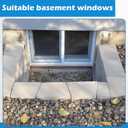 CroBlissful 24'' x 24'' Small Basement Window White Vinyl Basement Slider Window Removable Featuring Double Pane Insulated with Thermal Insulation Soundproof Glass for Bathroom Home Rv Garage