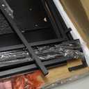 Huuger 47 Inch Computer Desk with Power Outlets and LED Lights, Gaming Desk with 4 Drawers, Office Desk with Monitor Stand, Study Work Home Office, Small Spaces, Black