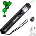 USB-C Rechargeable Green Laser Pointer - Advanced Long-Range Laser Pointer High Power with Star Cap for Astronomy, Construction, Presentations, and Outdoor Adventures