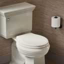 KOHLER K-7316-96 Cachet Quick-Release Round-Front Toilet Seat, Quick Attach Hardware, Easy to Clean, Color-Matched Plastic Hinges, Biscuit