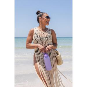 Ello Cooper 22oz Stainless Steel Water Bottle with Straw and Carry Handle, Double Walled and Vacuum Insulated Metal, Leak Proof Locking Lid with Soft Silicone Spout, Reusable, BPA Free, Lilac