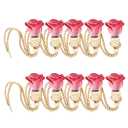 10pcs Rosebud Shape Car Air Freshener Perfume Bottle Car Hanging Diffuser Bottle Pendant Empty Bottle