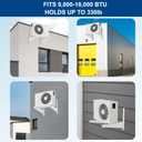 Mini Split Wall Mounting Bracket for 9,000-18,000 BTU Air Conditioner, Heavy Duty AC Support Bracket for Outside, Holds Up to 330lbs