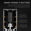 TIMEMORE Burr Coffee Grinder, Portable Electric Grinder with Metal Body, 30 Precise Settings for Espresso to French Press, Low Noise Design, Auto Stop & Clog Protection for Home & Outdoor Use (Black)