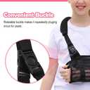 2 x Kids Arm Sling for Boys and Girls, Premium Mesh Toddler Arm Sling for Shoulder Elbow Wrist Injury, Black (Large)