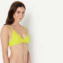 Amazon Essentials Womens Light-Support Classic Bikini Swimsuit Top (X-Large, Lime Green)