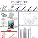 24 Qt Pressure Canner, Canning Pressure Cooker with Starter Kit, Stainless Steel Canning Pot for Home Water Bath Canning, Beginner Friendly Canning Supplies with Rack & Essential Tools