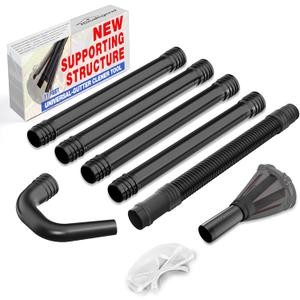 Sealegend Universal Leaf Blower Gutter Attachment, Gutter Cleaning Tools from Ground with Suppotive Structure and Telescopic Hose All-Round Cleaning, 11 Feet