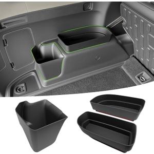 Trunk Organizer for 2010-2024 Toyota 4Runner 5-Seat 2nd Row(NOT Fit 7-Seat 3rd Row), Rear Trunk Storage Box Bin Cargo Tray for 10-24 4 Runner Interior Accessories(3Pcs Trunk Organizer)