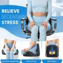 Seat Cushion - Memory Foam Cushion for Office Chair, Lumbar Support Pillow One Piece, for Sciatica & Tailbone Pressure Relief Coccyx Pad for Long Sitting Office Chair, Wheelchair, Home, Office