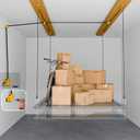 Overhead Garage Storage Lift, Upgrade Winch (No Gear Wear), Heavy Duty Ceiling Mounted Garage Storage Lift System for Organization, 300lbs, Fit for Bronco, Weight, Wrangler (Deck Not Includ), 7.8" W x 12" L x 9" H