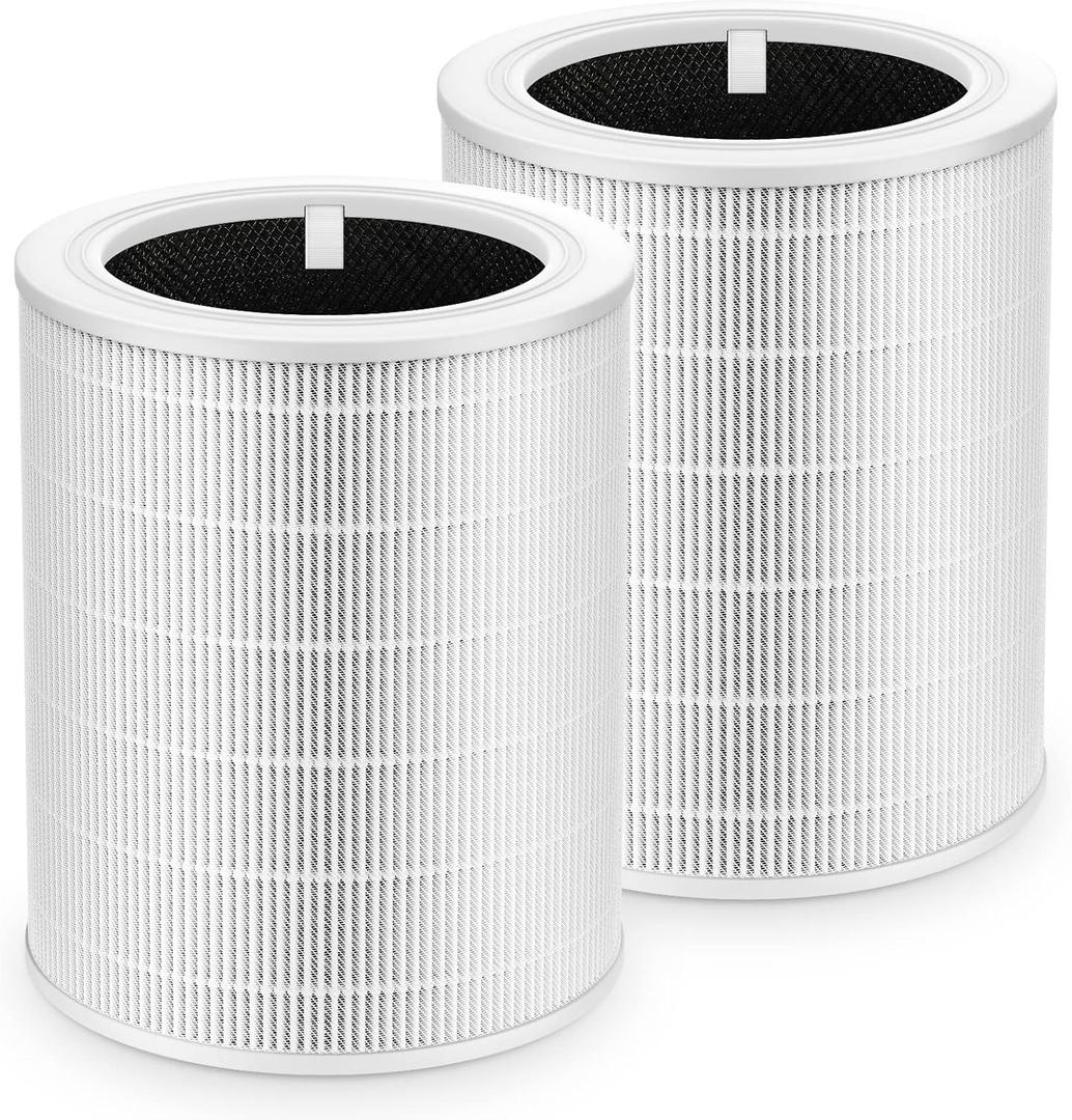 Core 600S Replacement Filter for LEVOIT Core 600S-P Smart Air Purifier, Core600S-RF, 3-in-1 Ture HEPA Activated Carbon Filter for Home Large Room, 2 Pack