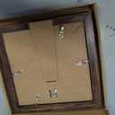 Hongkee 8x8 Picture Frame Set of 2, with Glass and Rustic Brown Wood Frames, Display Collage Four Opening 3x3 With Mat or 8 x 8 Without Mat for Wall Hanging or Tabletop, 8x8 in matted to 4-3x3