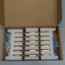 Goo-Ki Low Profile Champagne Bronze Cabinet Pulls, Double Hole Centers (3.8''/5') Zinc Alloy Handle for Drawer Cupboard Wardrobe,6 Packed