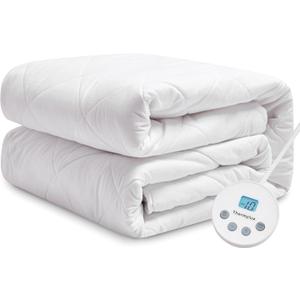 Electric Mattress Pad Full Size Quilted Wave 10 Heat Settings with 12 Hour Auto Off, Deep Pocket Fits up to 15", Microfiber Bed Warmer, ETL Certified Machine Washable, 54"x75"