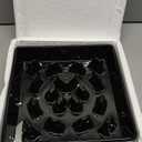 Square Slow Feeder Dog Bowls, Ceramic Fun Slow Eater Bowl for Small Medium Breed (Turquoise)