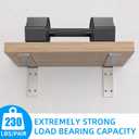 YUMORE Shelf Bracket 8 inch, Heavy Duty (1/5") Thick Solid L Brackets, Max Load: 230lbs, Stainless Steel Countertop Bar Top Support Brackets Wall Mounted, Includes Hardware, 2 Pack