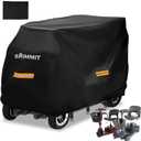 Upgraded Mobility Scooter Storage Cover,SRIMMIT Heavy Duty 420D Oxford Fabric Electric Scooter Cover, Waterproof,Anti-UV,Durable with Waterproof Strip,Reflective Strips,3 Buckles (XL 57" x 27" x 39")