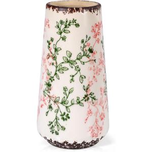 Ceramic Vase, GUKJOB Small Cute Flower Vase for Pampas Grass, Home, Living Room, Dining Table, Farmhouse, Office Decor, Bedroom, Table, and Kitchen Shelf (Green & Pink-A)