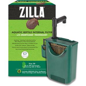 Zilla Aquatic Reptile Internal Filter with SmartClean Technology, for Turtles and Aquatic Reptiles, Medium