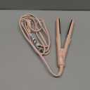 ANGENIL Pro Mini Titanium Ceramic Flat Iron for Short Hair, Mini Dual Voltage Hair Straightener 0.7 inch, Small Pink Flat Irons Anti-Scald Silicone Heat Resistant, Adjustable Temp (280℉- 320℉ -380℉)