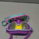 Vvinca 2 Pcs Kids-Swim-Goggles with Nose Cover, Swimming Diving Mask Wide View Anti Fog UV Anti Shattered Lens for Kids 3-5