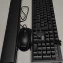 RedThunder K10 Wired Gaming Keyboard and Mouse and Wrist Rest Combo, RGB Backlit, Mechanical Feel Anti-ghosting Keyboard + 7D 7200 DPI Mice+Soft Leather Wrist Rest 3 in 1 PC Gamer Accessories(Black)