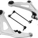 4Pcs Front Lower Control Arm Kit for Nissan Pathfinder 2013-2019, for Infiniti 2013 JX35, 2014–2020 QX60, Suspension Kit with Ball Joint & Bushing Sway Bar End Link, Replace # K623063 K623064