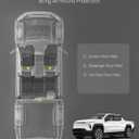 3W Floor Mats Fit for Chevrolet Silverado EV 2024-2025 2026 (WT & RST)/GMC Sierra EV/Sierra EV Denali Accessories TPE All Weather Floor Liner, 1st and 2nd Row Car Mats