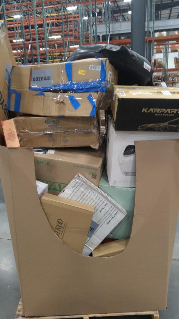 pallet of salvage items