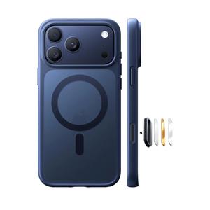 TORRAS for iPhone 17 Pro Case, Camera Control, Fit for MagSafe, Military-Grade Protection, Magnetic Slim Translucent Anti-Fingerprint Phone Case for iPhone 17 Pro 6.3", Deep Blue