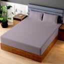 Superity Luxurious Hotel Quality Full Fitted Sheet 100% Cotton Ultra Soft, Skin-Friendly & Hypoallergenic Deep Pocket Fits 16 Mattress Easy Care & Snug Fit (Full Size - 54 X 75) (Lavender)