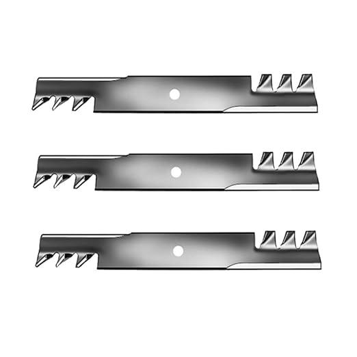 RAParts Set of 3 High Lift Mulching Blades 20 1/2" x 5/8" Fits Toro/Fits Exmark 60" Mower Decks