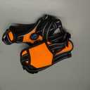 PHOEPET Reflective Dog Harness Large Breed Adjustable No Pull Vest with with Handle 2 Metal Rings 3 Buckles [Easy to Put on & Take Off](L, Orange)