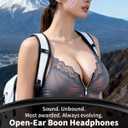 Open Ear Bone Conduction Headphones, Lightweight Sports Headset with Mic, 10 Hours Battery Life, Design for Safe Running & Outdoor Workouts