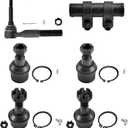ASTARPRO - 9pc 4WD Front Suspension Kit Upper and Lower Ball Joints and Front Inner Tie Rods Drag Link and Outer Tie Rod Ends and Adjusting Sleeve Compatible with 2005-2010 Ford F-250 F-350 Super Duty