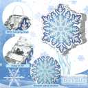 Shappy Winter Piata Snowflake christmas Piata with Blindfold Bat Confetti 13 x 14.5 Inch Snowflake Pull String for Christmas Winter Theme Birthday Party Game Decorations Supply