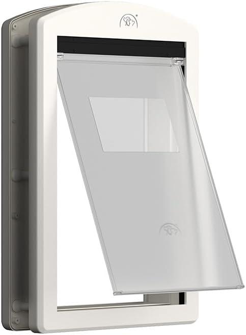 Medium Dog Door for Door, Upgrade Thicken, Suitable for Dogs Up to 40LBS, Doggy Door with Sliding Lock Panel and Magnetic Flap for Interior and Exterior Doors