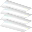 OKQ 2x4 LED Troffer Center Basket Panel Light,72/60/50/40/30W-Up to 10800Lumens,5 Color Options 3000K-6500K,0-10V Dimmable Drop Ceiling Lights,Damp Rated,120-277V, DLC Premium (4 Pack)