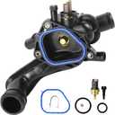 MUNIK 11538699290 Cooling Water Thermostat Suitable For 2005-2017 MINI R56, R55, R57, R60, R58, R59, Cooper Replat# 11537534521 11518613803 11537534521 11538699290 V20990174