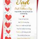 7 x Beixian First Fathers Day Card for Dad from Baby, Sentimental New Dad Card Gift, For My Dad on Your First Fathers Day Card, Baby Love Keepsake Decoration for Father Husband, 5 x 7 Inch, Mix