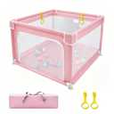 Baby Playpen, Small Play pens for Babies and Toddler, PinkFor Girl, 36"X36"