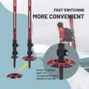 G2 GO2GETHER Aluminum Trekking Poles - Quick Adjustable Locks, Comfort Handle, Padded Strap, Snow Baskets - Walking Sticks Suitable for Hiking, Walking