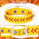 30 Pcs Genuine Softball Baseball Leather Unisex Wristband for Men Women Ideal Gift for Softball Mom Baseball Players and Sports Teams Men Women