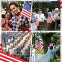 Tudomro 100 Pcs Small American Flag on Stick 12x18 In Mini Small US Flags Handheld with Safety Golden Spear Top 4th of July Decoration American Hand Held Stick Flags for Memorial Day
