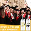 Skylety 24 Pcs Graduation Plastic Cups with Lid and Straws 13. 5 oz Class of 2025 Clear Plastic Tumblers Reusable Coffee Tea Hot Cocoa Beverage Tumbler for Congrats Grad Favors Supplies(Gold)