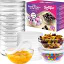 Mini 3.5 Inch Small Glass Bowls with Lids - Small Bowls Perfect for Prep, Dips, Nuts, or Candy - Meal Prep Bowls or Dessert Bowls, Set of 12