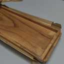 NIRMAN Acacia Wood Rectangular Wooden Platters for Home Decor, Food, Vegetables, Fruit, Charcuterie, Appetizer Serving Tray (13" x 5.5" x 0.75") (Set of 3)