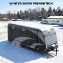 Travel Trailer RV Cover 28-31ft, 9-Layer Heavy Duty Camper Cover
Waterproof & Windproof, UV Resistant, with 4 Tires Cover, 3Pcs Extra Straps, Tongue Jack Cover, Propane Tank Covers